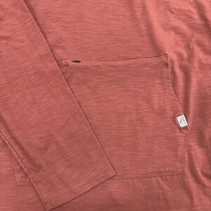 LL Bean T Shirt Hoodie Mens 2XL Red Explorer Slub Outdoor Pockets Lightweight